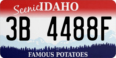 ID license plate 3B4488F
