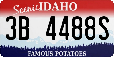 ID license plate 3B4488S