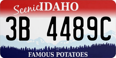 ID license plate 3B4489C