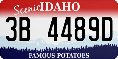 ID license plate 3B4489D