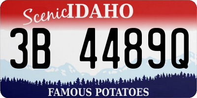 ID license plate 3B4489Q