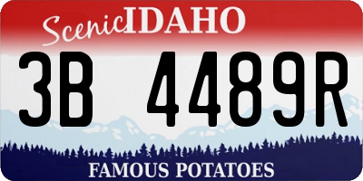 ID license plate 3B4489R