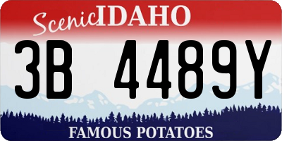 ID license plate 3B4489Y