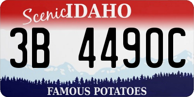 ID license plate 3B4490C