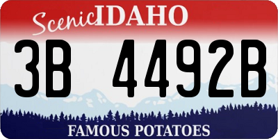 ID license plate 3B4492B