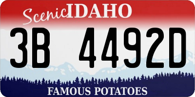 ID license plate 3B4492D