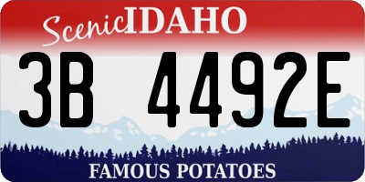 ID license plate 3B4492E