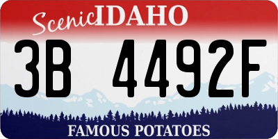 ID license plate 3B4492F