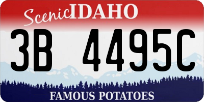 ID license plate 3B4495C