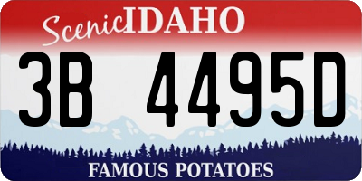 ID license plate 3B4495D