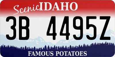 ID license plate 3B4495Z