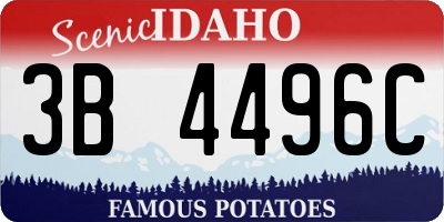 ID license plate 3B4496C