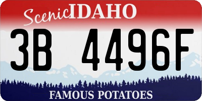 ID license plate 3B4496F