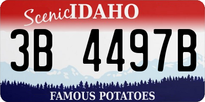 ID license plate 3B4497B