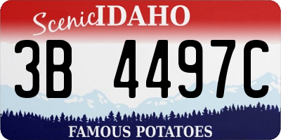 ID license plate 3B4497C