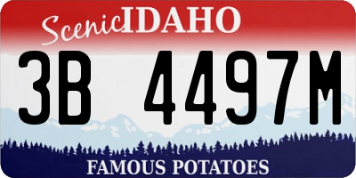 ID license plate 3B4497M
