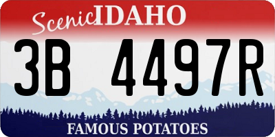 ID license plate 3B4497R