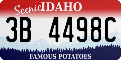 ID license plate 3B4498C