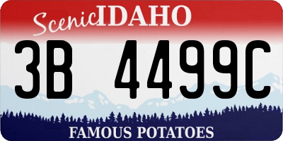 ID license plate 3B4499C