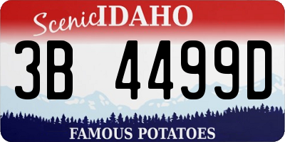 ID license plate 3B4499D