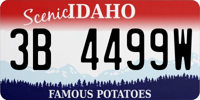 ID license plate 3B4499W