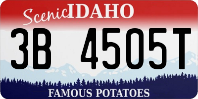 ID license plate 3B4505T