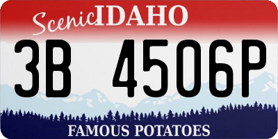 ID license plate 3B4506P