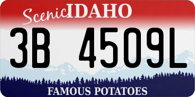 ID license plate 3B4509L
