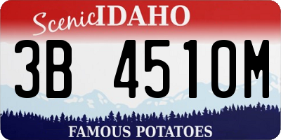 ID license plate 3B4510M