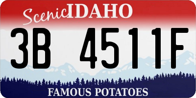 ID license plate 3B4511F