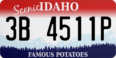 ID license plate 3B4511P