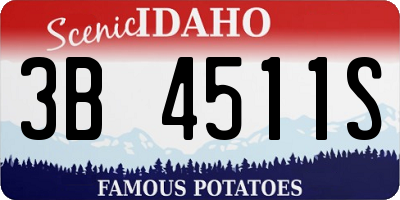 ID license plate 3B4511S