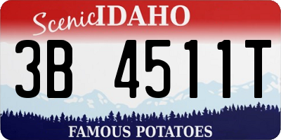ID license plate 3B4511T