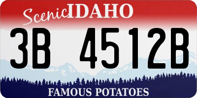 ID license plate 3B4512B