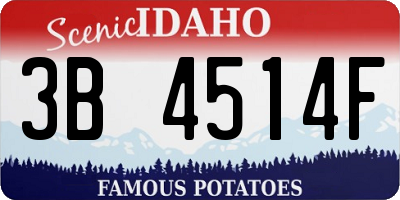 ID license plate 3B4514F