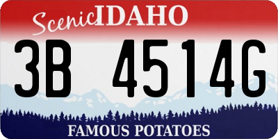 ID license plate 3B4514G