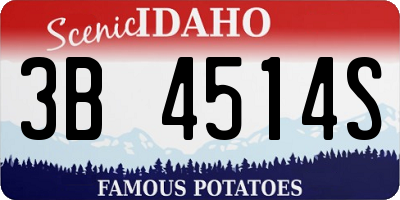 ID license plate 3B4514S