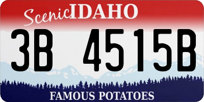 ID license plate 3B4515B