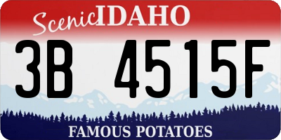 ID license plate 3B4515F