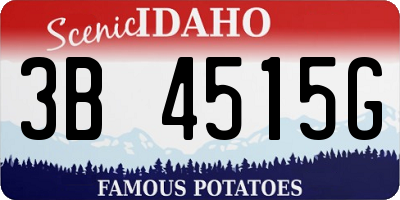 ID license plate 3B4515G