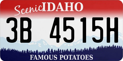 ID license plate 3B4515H