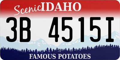 ID license plate 3B4515I