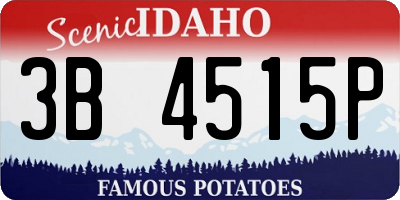 ID license plate 3B4515P
