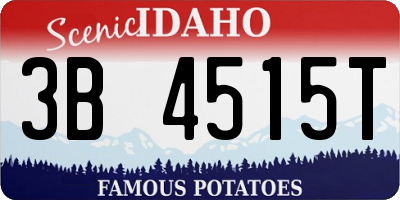 ID license plate 3B4515T