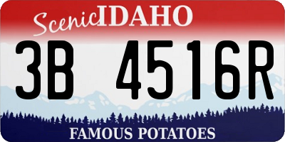 ID license plate 3B4516R