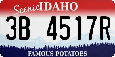 ID license plate 3B4517R