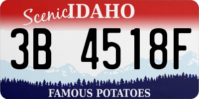 ID license plate 3B4518F