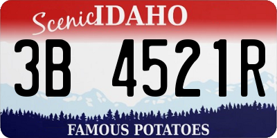 ID license plate 3B4521R