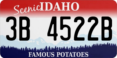 ID license plate 3B4522B