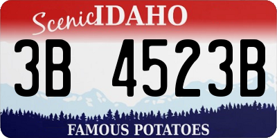 ID license plate 3B4523B